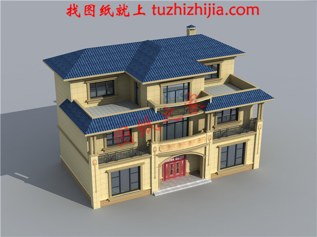 2018最受歡迎的三層農(nóng)村小別墅設(shè)計(jì)圖紙，占地155平方米，外觀大氣磅礴