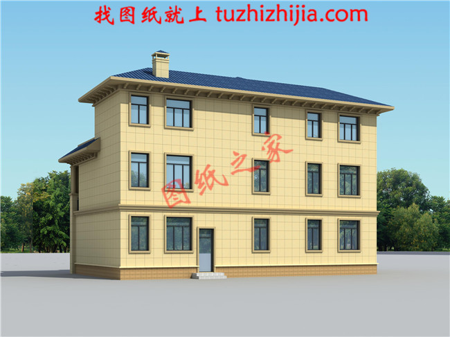 2018最受歡迎的三層農(nóng)村小別墅設(shè)計(jì)圖紙，占地155平方米，外觀大氣磅礴