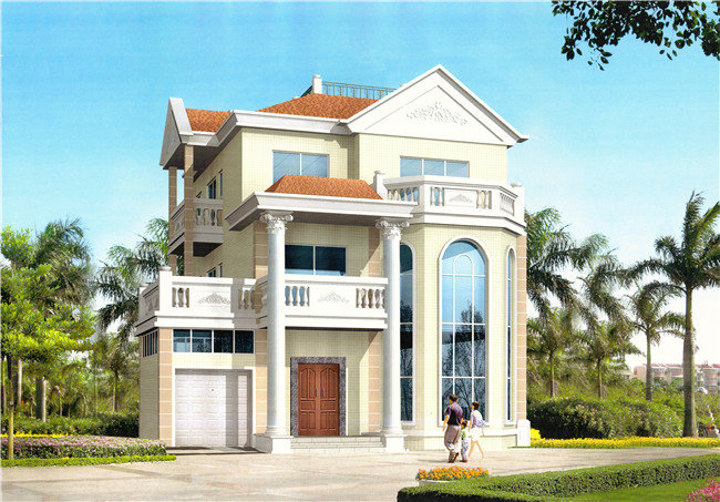 實(shí)拍農(nóng)村三層經(jīng)典別墅實(shí)景圖，美極了