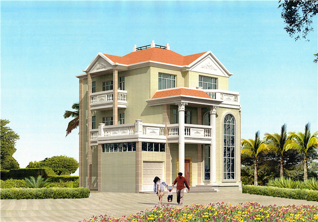 實(shí)拍農(nóng)村三層經(jīng)典別墅實(shí)景圖，美極了