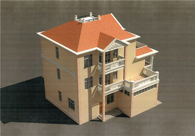 實(shí)拍農(nóng)村三層經(jīng)典別墅實(shí)景圖，美極了