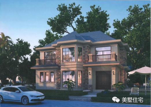 25萬(wàn)搞定的2層現(xiàn)代小別墅方案，附建好的實(shí)景圖