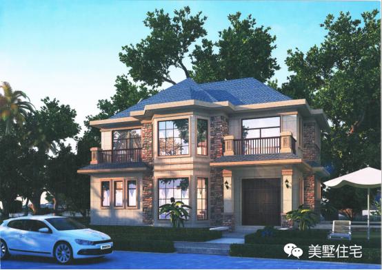 25萬(wàn)搞定的2層現(xiàn)代小別墅方案，附建好的實(shí)景圖