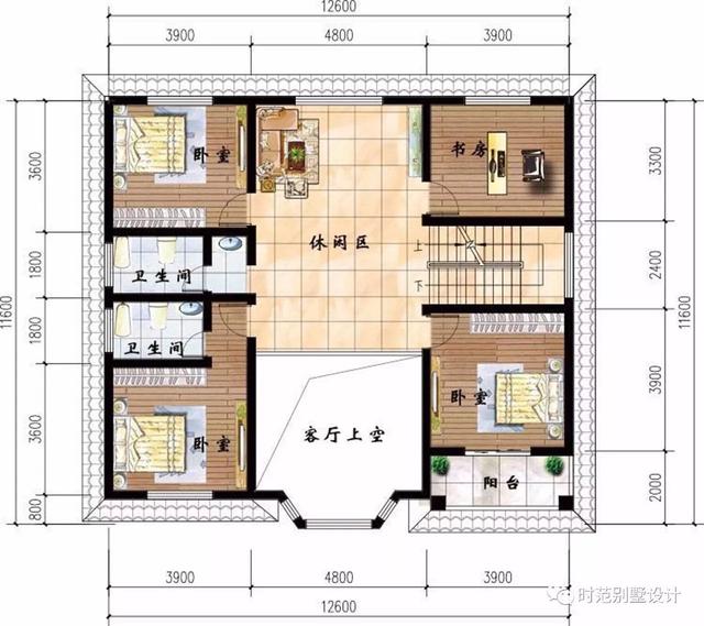 12*11米農(nóng)村別墅戶型圖，附建好的實(shí)拍圖+全套圖紙