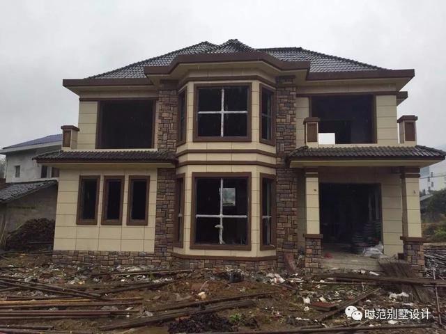 12*11米農(nóng)村別墅戶型圖，附建好的實(shí)拍圖+全套圖紙