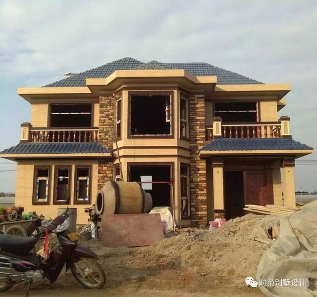 12*11米農(nóng)村別墅戶型圖，附建好的實(shí)拍圖+全套圖紙