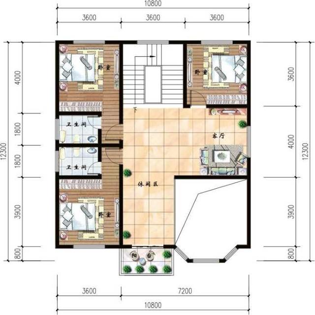 11乘12米帶神位的三層自建房方案，看完保證心動