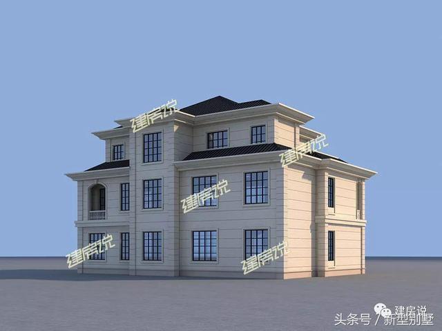 帶堂屋高端三層別墅圖，我有宅基地肯定建這套