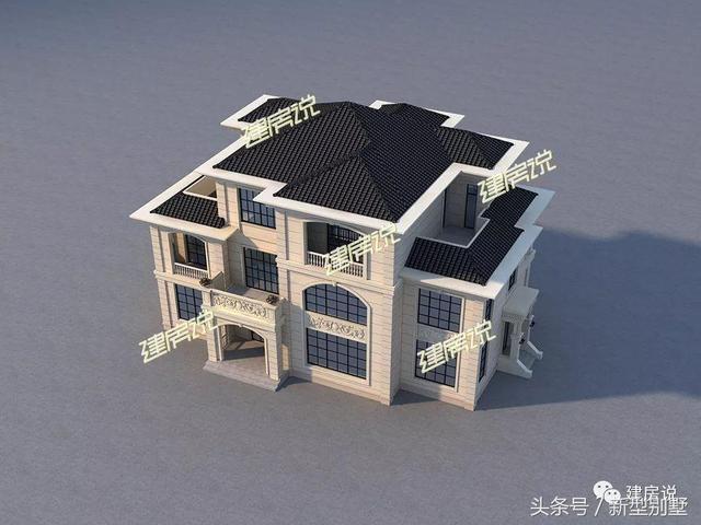 帶堂屋高端三層別墅圖，我有宅基地肯定建這套