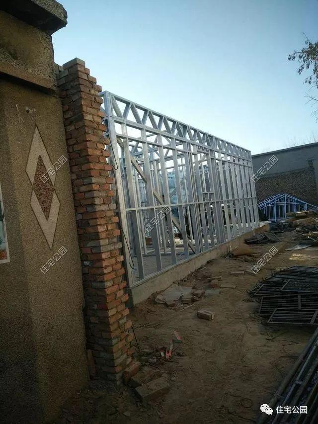 實(shí)拍一層輕鋼結(jié)構(gòu)施工過程，附平面戶型圖