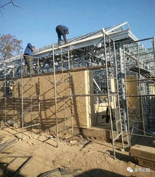 實(shí)拍一層輕鋼結(jié)構(gòu)施工過程，附平面戶型圖