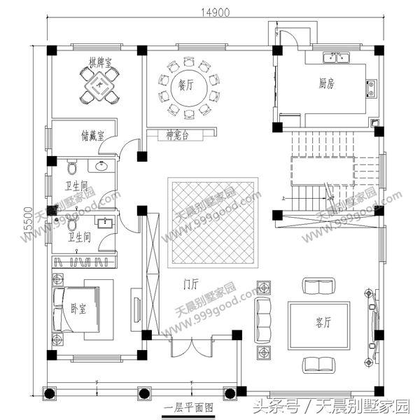 15*15米農(nóng)村自建別墅實景圖，附設(shè)計方案