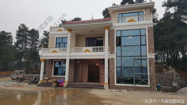 15*15米農(nóng)村自建別墅實景圖，附設(shè)計方案