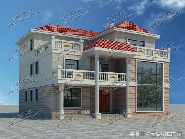 15*15米農(nóng)村自建別墅實景圖，附設(shè)計方案