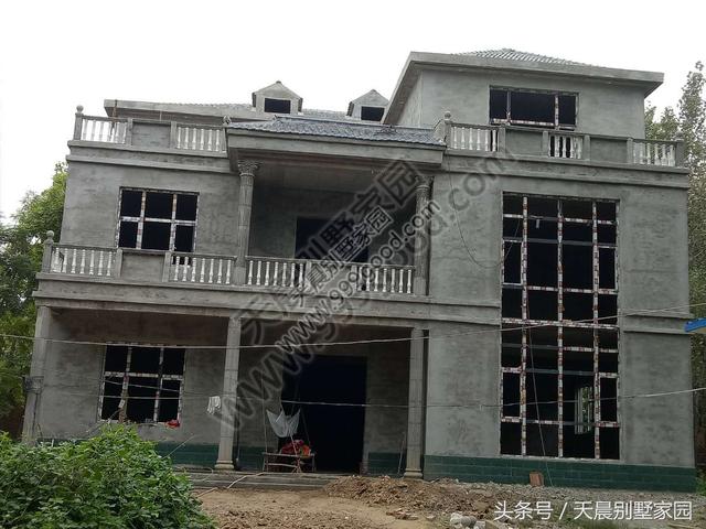 15*15米農(nóng)村自建別墅實景圖，附設(shè)計方案