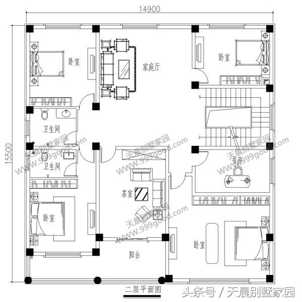 15*15米農(nóng)村自建別墅實景圖，附設(shè)計方案
