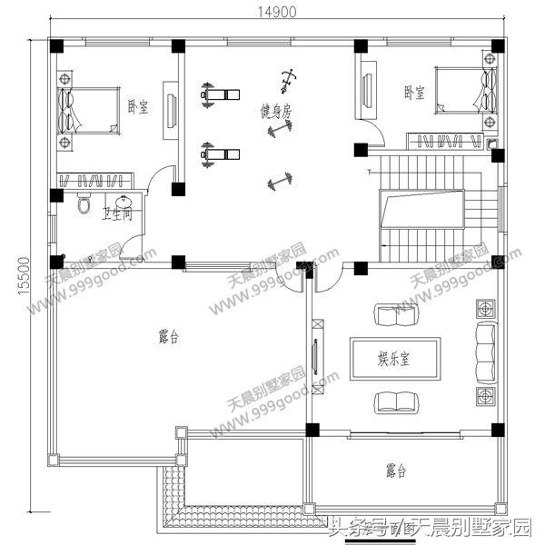 15*15米農(nóng)村自建別墅實景圖，附設(shè)計方案