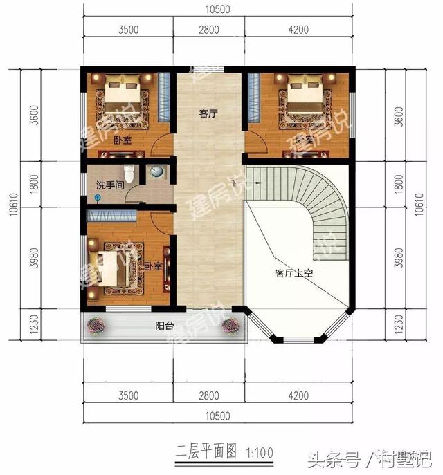 4款人見人愛的二層別墅設計圖，附方案戶型圖