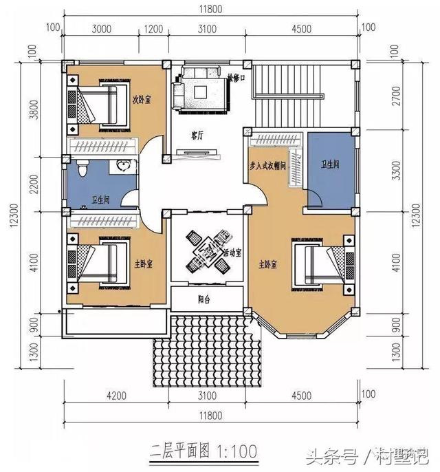 4款人見人愛的二層別墅設計圖，附方案戶型圖