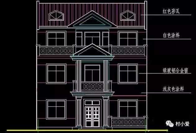 11x10米農(nóng)村三層自建樓房設(shè)計圖，30萬內(nèi)搞定