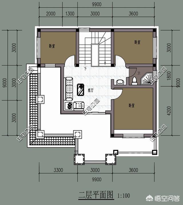10米*9米農(nóng)村自建房，2層美式風(fēng)格別墅圖怎么設(shè)計？
