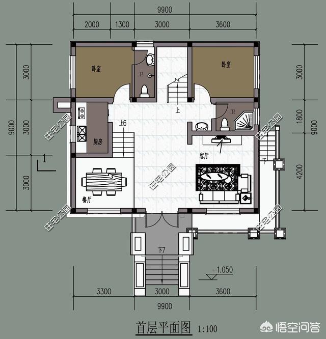 10米*9米農(nóng)村自建房，2層美式風(fēng)格別墅圖怎么設(shè)計？