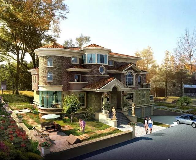 城堡式別墅設(shè)計(jì)方案，帶地下室、泳池，土豪才能建的起