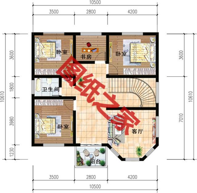 20萬農(nóng)村自建二層樓房設(shè)計(jì)圖，看完借錢都想建