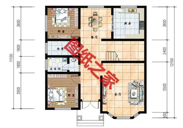 20萬農(nóng)村自建二層樓房設(shè)計(jì)圖，看完借錢都想建