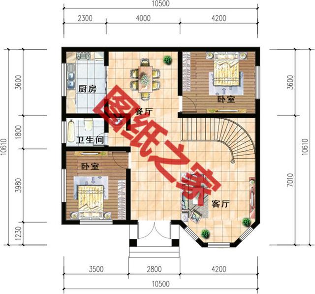 20萬農(nóng)村自建二層樓房設(shè)計(jì)圖，看完借錢都想建