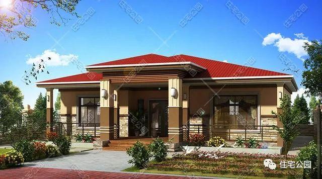 15萬(wàn)自建農(nóng)村一層別墅，附戶型方案圖，實(shí)用又好看