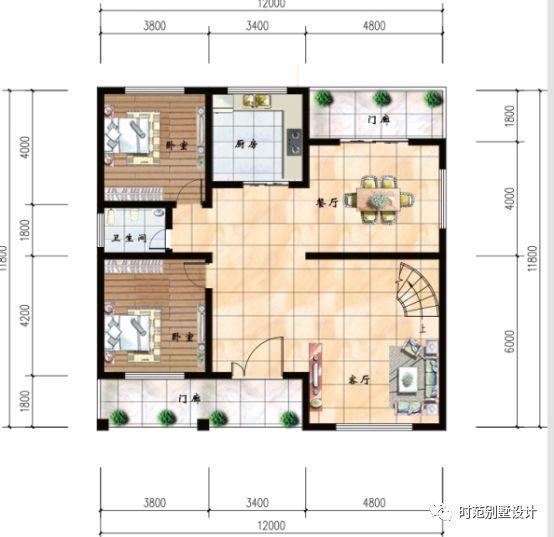 11X12米二層層簡歐別墅方案，20萬搞定主體