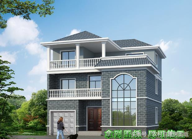 5款帶車(chē)庫(kù)的農(nóng)村別墅設(shè)計(jì)圖，有車(chē)的方便啦