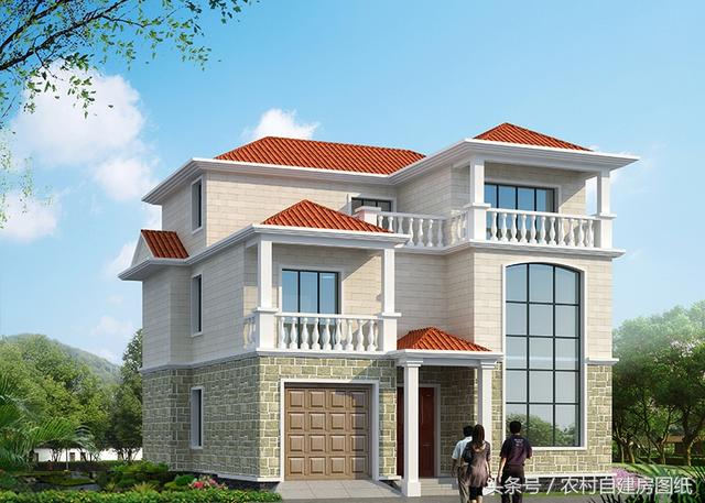 5款帶車(chē)庫(kù)的農(nóng)村別墅設(shè)計(jì)圖，有車(chē)的方便啦