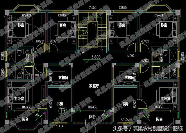 2024年全新農(nóng)村四間二層別墅設(shè)計(jì)圖，外觀美極了