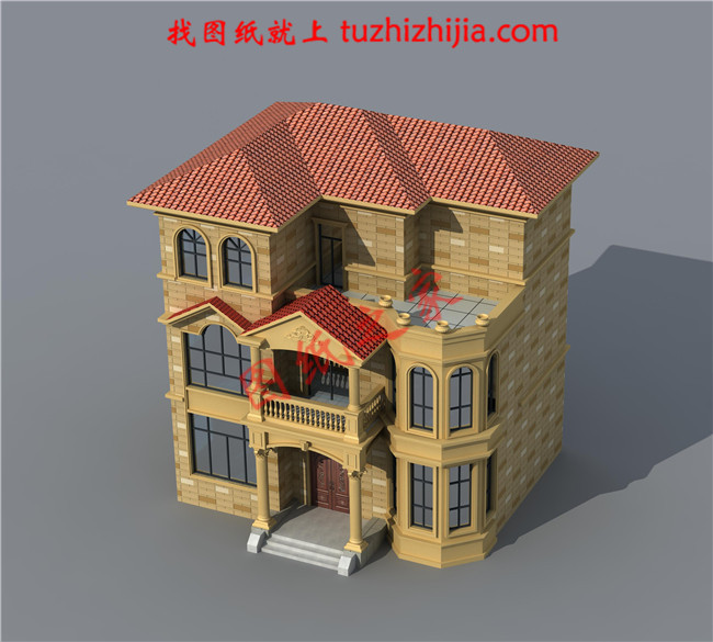 三層農(nóng)村自建別墅設(shè)計(jì)圖紙及效果圖，占地110平米，外觀(guān)精致又大氣