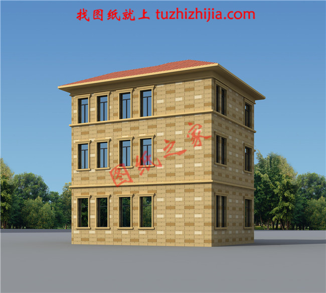 三層農(nóng)村自建別墅設(shè)計(jì)圖紙及效果圖，占地110平米，外觀(guān)精致又大氣