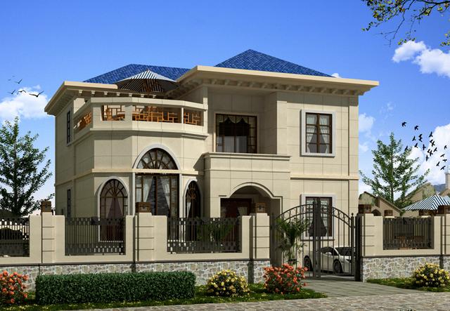 12X12米農(nóng)村二層房屋設(shè)計圖，外觀氣派，帶露臺