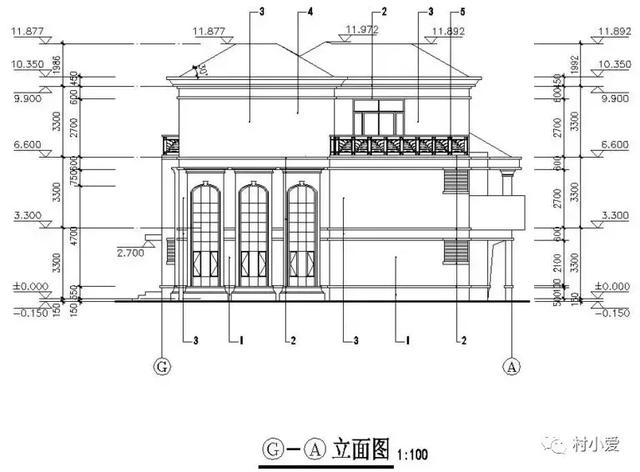 15x16m復式客廳三層房屋設計圖，大氣，美觀