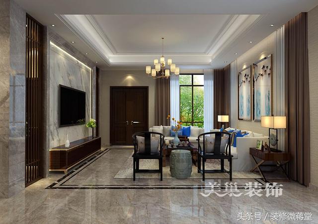 古典中式風(fēng)格別墅裝修實(shí)拍，格調(diào)高雅布局精美