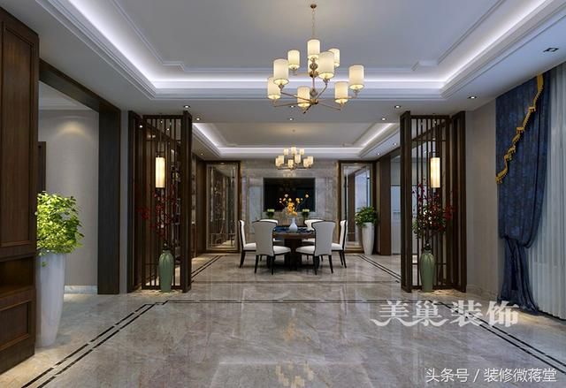 古典中式風(fēng)格別墅裝修實(shí)拍，格調(diào)高雅布局精美