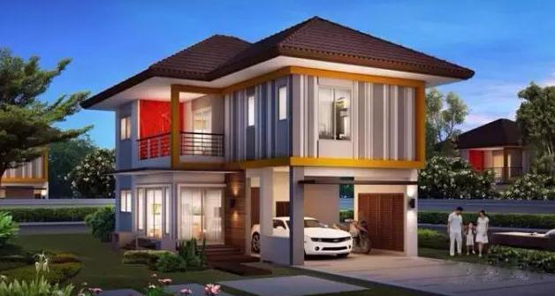 8米開間現(xiàn)代風(fēng)格二層小別墅圖，漂亮、時尚