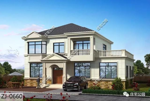 15X11米農村兩層別墅設計方案，5室3廳帶露臺