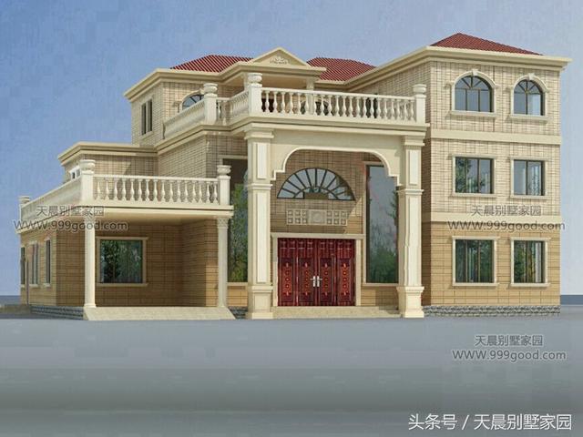 2款農(nóng)村豪宅設(shè)計(jì)方案圖，氣派、有面子