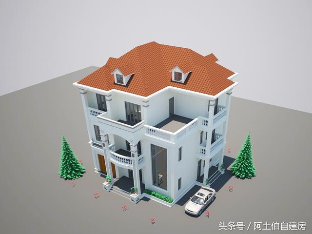 13X13米的三層別墅別墅設(shè)計圖，有50萬我肯定建