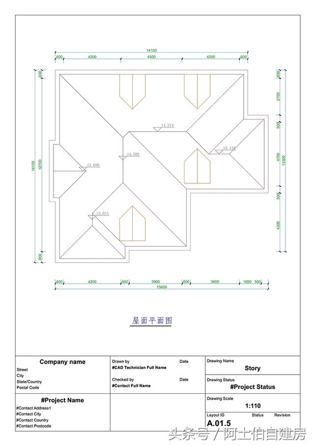 13X13米的三層別墅別墅設(shè)計圖，有50萬我肯定建