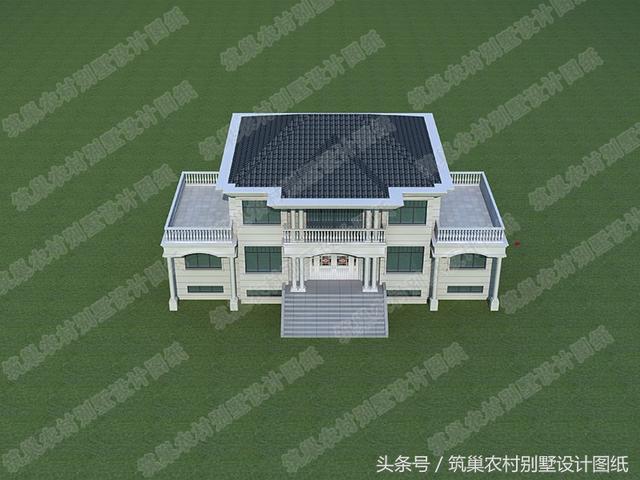 360㎡帶地下室二層農(nóng)村自建別墅方案，讓城里人羨慕吧