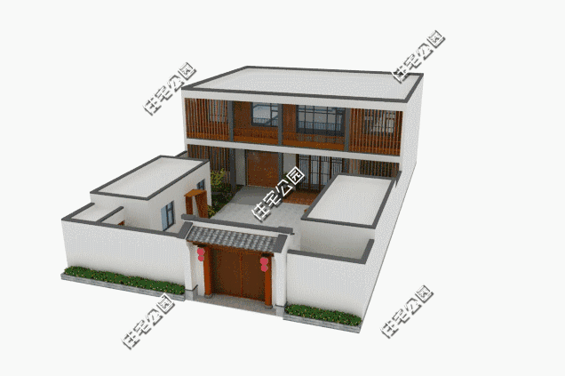 帶小院的新中式房屋設(shè)計方案，適合農(nóng)村養(yǎng)老