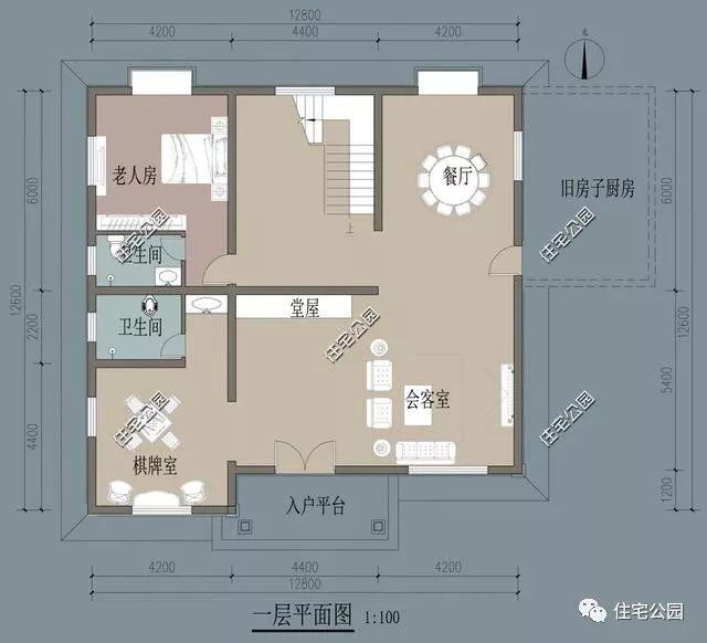 12X11米農(nóng)村3層房屋設(shè)計(jì)圖，2中戶型布局，看看建哪個(gè)