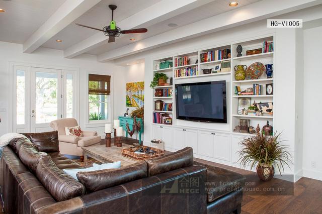 一層田園風(fēng)格別墅圖片，附室內(nèi)裝修圖